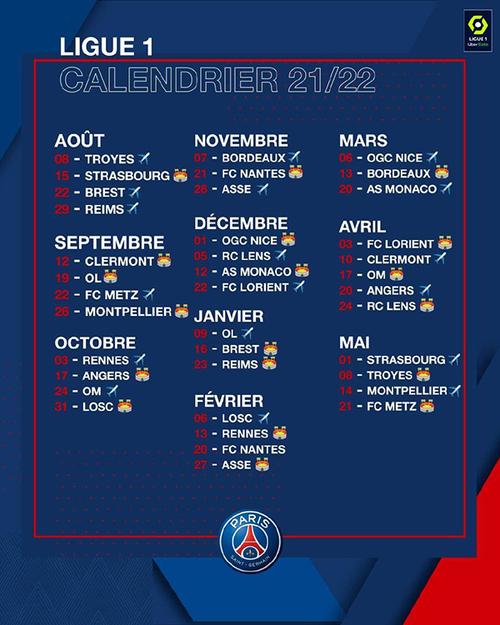 法甲赛程表2021-2022
