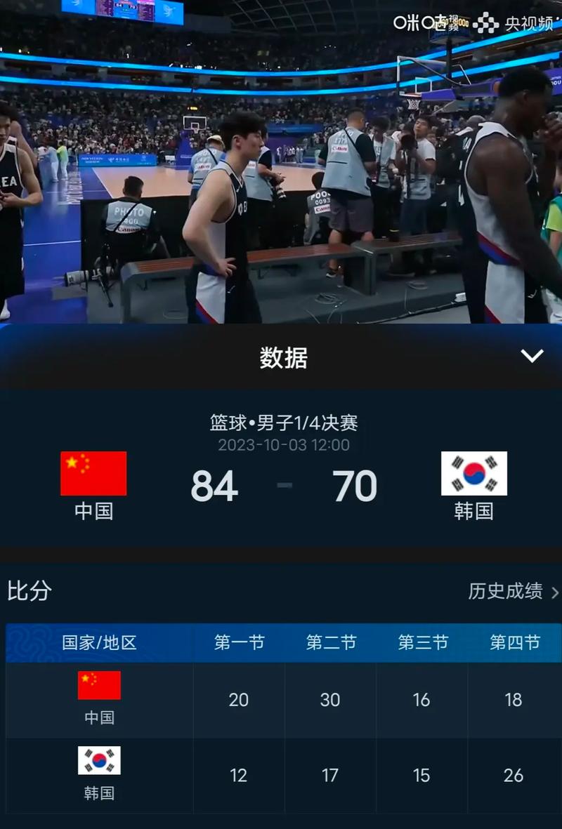 中国男篮vs韩国直播的相关图片